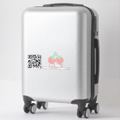 QR Code Cherries Nom commercial autocollant autoco (Sur valise)