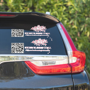QR Code Cherry Blossom Nom commercial autocollant