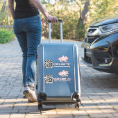 QR Code Cherry Blossom Nom commercial autocollant  (Valise Insitu)
