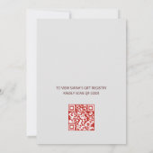 QR Code | Chinese Lanterns Bridal Shower Kaart (Achterkant)