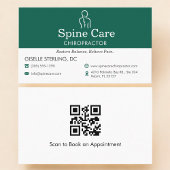 QR Code Chiropractor Spine Care Office Icon Visitekaartje