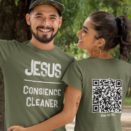 QR Code Christelijke Jezus Vergeeft Geweten Schoon T-shirt
