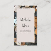 QR-code Classic Mode naadloze Buttonnen Visitekaartje (Voorkant)