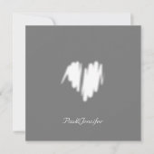 Qr Code Clean Monochrome Classic Graffiti Heart Bedankkaart (Voorkant)