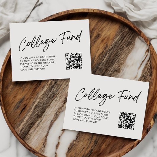 QR Code Collage Fund Minimalistisch Afstuderen Informatiekaartje