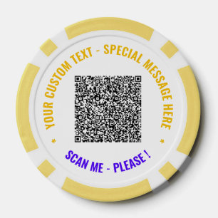 QR Code coloré Texte personnalisé et jetons de pok