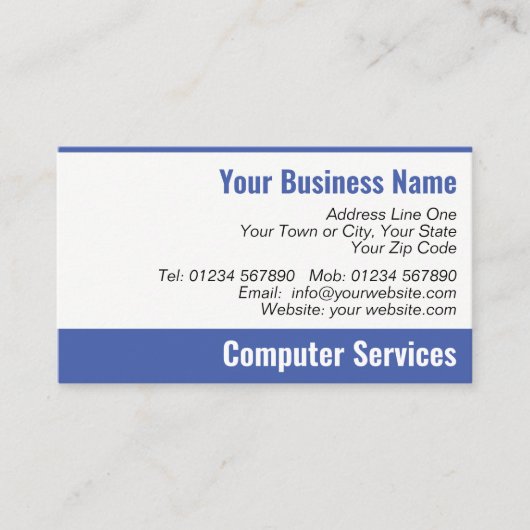 QR Code Computer Services Visitekaartje (Voorkant)