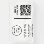 QR Code Corporate Logo Spandoek (Verticaal)