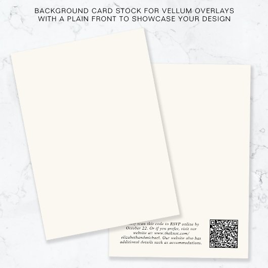 QR Code Cream Achtergrond voor Vellum Overlay Kaart