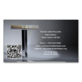 QR Code Cross Priest Business Card Magnet (devant)