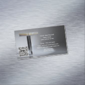 QR Code Cross Priest Business Card Magnet (In Situ)