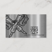 QR Code Custom Artwork Tattoo Artist Visitekaartje (Achterkant)