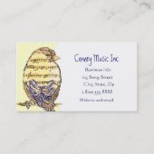 QR Code Custom Music & Bird Business Card Visitekaartje (Voorkant)