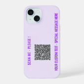 QR Code Custom Tekst Uw Gepersonaliseerde iPhone C 15 Hoesje (Achterkant)