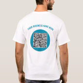 QR Code Custom Tekst Zakelijk T-shirt Kies Kleuren (Achterkant)