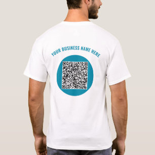 QR Code Custom Tekst Zakelijk T-shirt Kies Kleuren