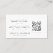 QR code dank u korting Social media iconen Informatiekaartje (Achterkant)
