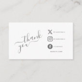 QR code dank u korting Social media iconen Informatiekaartje (Voorkant)