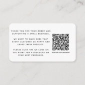 QR code dank u korting Social media Informatiekaartje (Achterkant)
