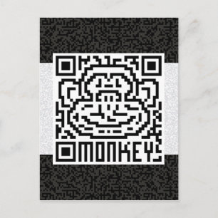 QR-code de aap Briefkaart