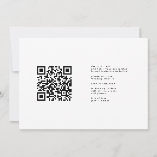 QR-code De datum opslaan - zijmanieren | is een mo Kaart (Achterkant)