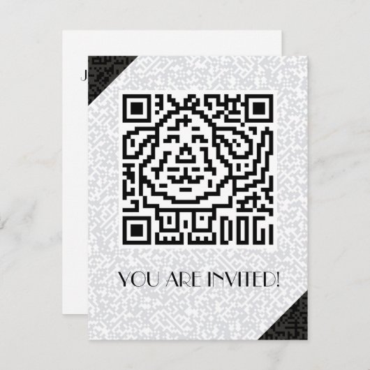 QR-code de hond Kaart (Voorkant / Achterkant)