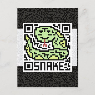 QR-code de slang Briefkaart