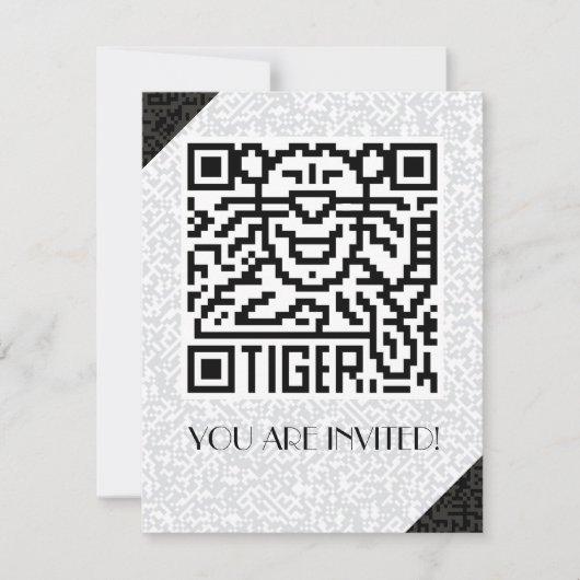 QR-code de tijger Kaart (Voorkant)