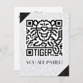 QR-code de tijger Kaart (Voorkant / Achterkant)