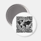 QR-code - De wereld Magneet (Voorkant / Achterkant)