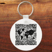 QR-code - De wereld Sleutelhanger (Voorkant)