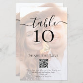 QR-code Deel het nummer van de liefdesfoto-weddens (Voorkant / Achterkant)