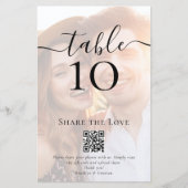 QR-code Deel het nummer van de liefdesfoto-weddens (Voorkant)