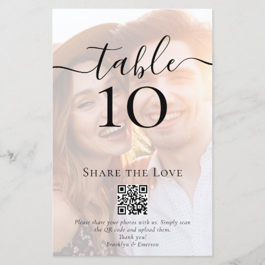 QR-code Deel het nummer van de liefdesfoto-weddens (Voorkant)