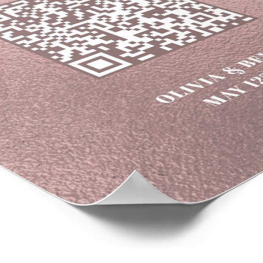 QR-code Deel het Roos Gold Weddenschap Poster (Hoek)