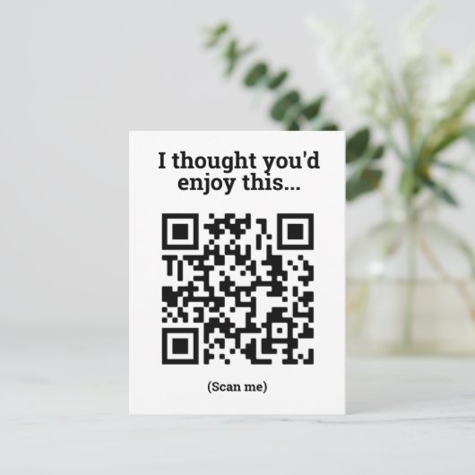 QR Code Design Briefkaart (Staand voorkant)