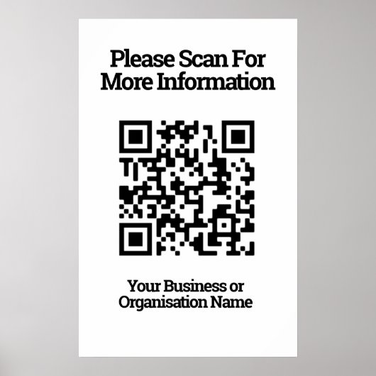 QR Code Design information Poster (Voorkant)