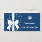 QR-code diensten bedrijf cadeaubon kaart (Voorkant)