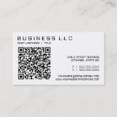 QR-CODE: digitale uitlezing Visitekaartje (Achterkant)