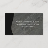 QR-code / donkergrijze rots Visitekaartje (Achterkant)