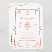 QR Code Doodle Hand getekend Verona Sunset Sinaasa Kaart (Voorkant / Achterkant)