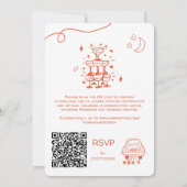 QR Code Doodle Hand getekend Verona Sunset Sinaasa Kaart (Achterkant)