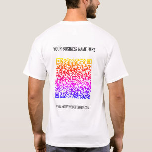 QR Code Douanetekst Zakelijk T-shirt Kleur Ontwerp