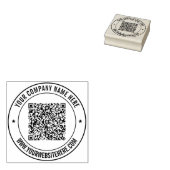 QR-Code Douanetekst Zakelijke Ronde Rubberzegel Rubberstempel (Gestempeld)