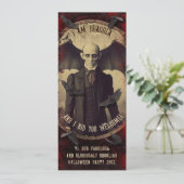 QR Code Dracula Vampire Bats Halloween Kaart (Staand voorkant)