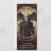 QR Code  Dracula Vampire Bats Halloween Kaart (Voorkant)