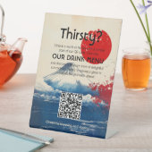QR-code drink menu Japonesque Harmony met Fuji Reclamebord Met Voetstuk (Insitu)