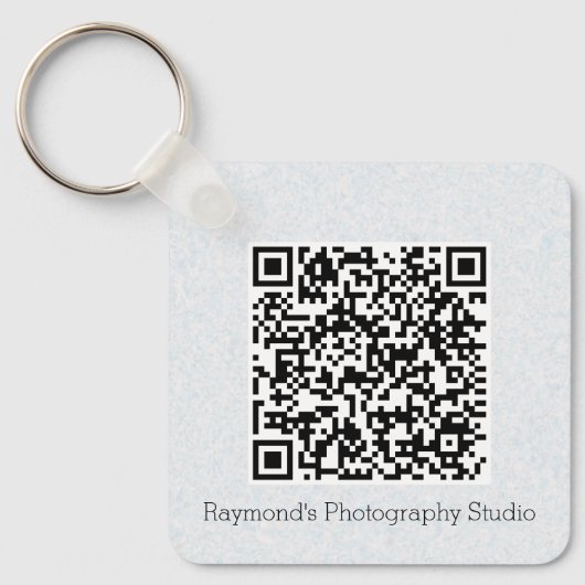 QR-code Dubbelzijdig code op de eigen bedrijfsite Sleutelhanger (Voorkant)
