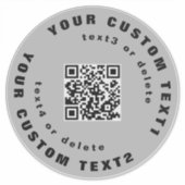 QR-code Duidelijk vinylcirkelvenster bumper Sticker (Voorkant)