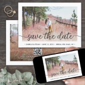 QR Code Eenvoudig handgeschreven script 2 Fotohuwe Save The Date